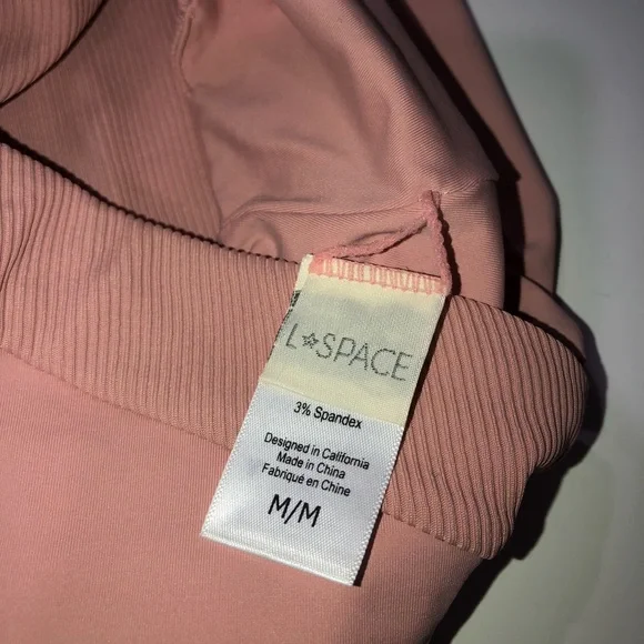 L space Jackie bikini bottoms pink high waisted/Ribbed Celeste Bikini Top - Picture 8 of 9